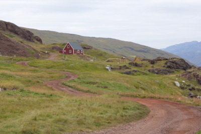 Qassiarsuk, House and road, Greenland