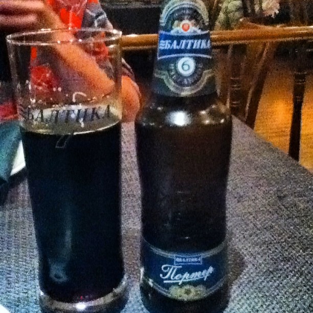 My new favorite dark beer. #baltika #russian #bar #studyabroad #favorite