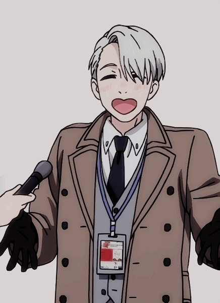 kireiharuka: ヴィクトル ニキフォロフ•  Viktor Nikiforov  + his cute & dorky smile  ╮(─▽─)╭