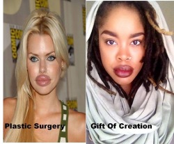 babygirlaesthetic:  loverrtits:  thottweiler:  solarsensei:  porcelainprincess992:   susiethemoderator:  kemetic-dreams:  Hmmm  Black Women: Often imitated, Never duplicated.  That’s wild  I don’t know why some white people try to get bigger lips.