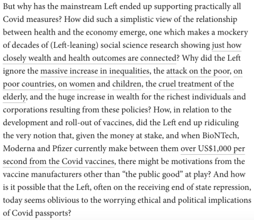grandhotelabyss:—Toby Green and Thomas Fazi, “The Left’s Covid Failure”Our authors provide many good