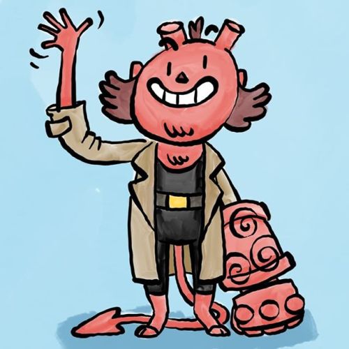 eruditebaboon: I drew a Hellboy for Hellboy day over the weekend #dailydrawing #dailydoodle #dailyar