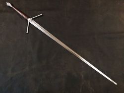 art-of-swords:  Handmade Swords - Celtic Longsword Maker: Marco Danelli of Danelli Armouries Measurements: overall lenght: 133cm (52”). Guard width: 25cm (10). Blade lenght: 104cm (41”). Blade width: 4cm (1-3\4”). Grip+pomel lenght: 30cm (12”).