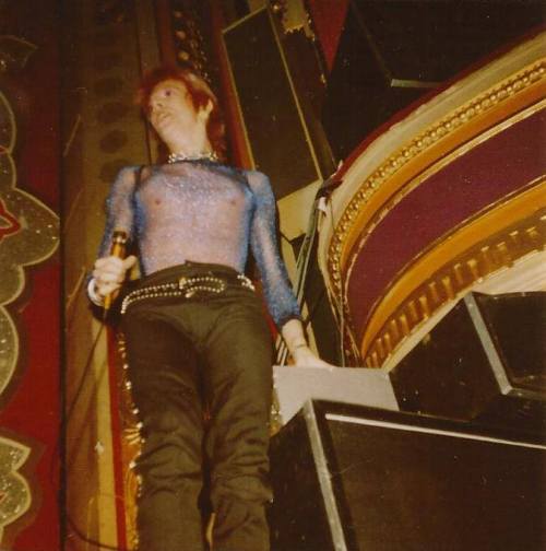 Bowie at The Empire Theatre on 19th May 1973.