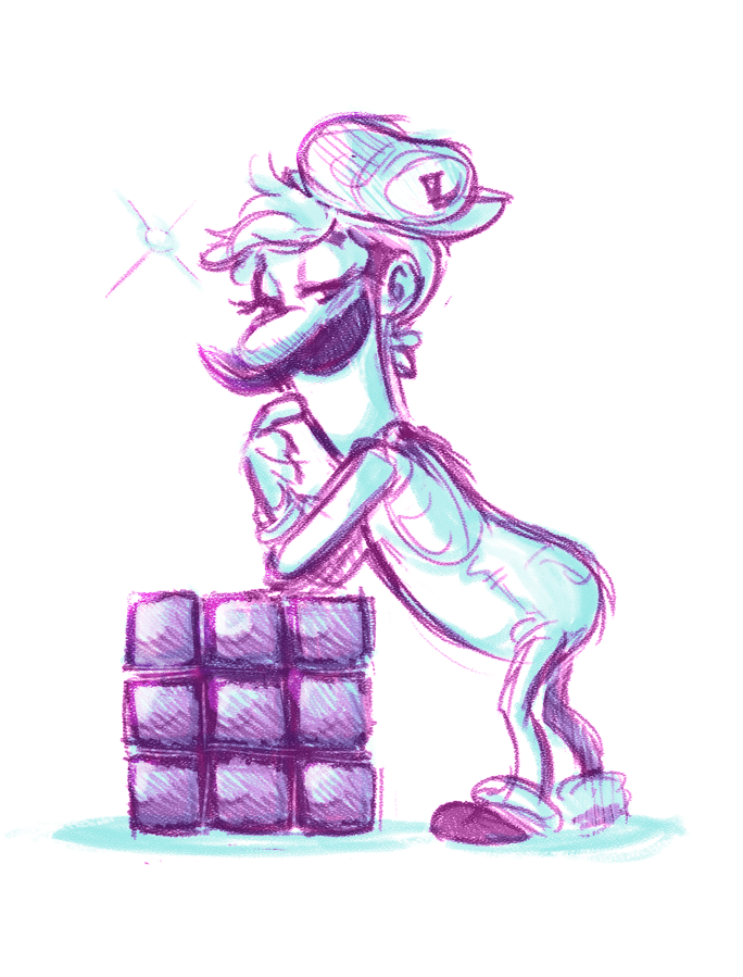 morehandclaps:  I forgot that I drew this sexy luigi