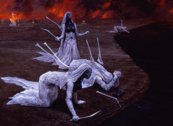 scribe4haxan:    Unholy Communion ~ by Wayne Barlowe   