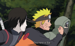 xmonday-mintx: mobpsycho:  I love how naruto describes SAI OMG also, I LOVE HOW HE INTRODUCED SHINO TO SAI “WELL UM HE’S SHINO” and, I love how SHINO opens up to naruto, it’s so cute cause Shino is such a serious person but got butthurt when