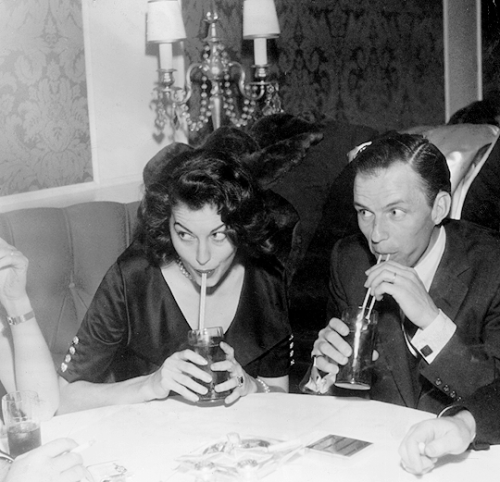 francisalbertsinatra - Frank Sinatra and Ava Gardner at a party...