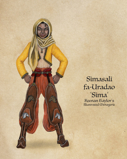 Sima is the protagonist of Fire in the Shadows, the second short story in my Tales of Kaimere series