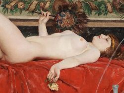 colourthysoul:  Georg Pauli - Roman Bath - Odalisque (detail) (1881) 