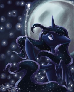 theponyartcollection:  Longing Luna by ~Midnameowfries