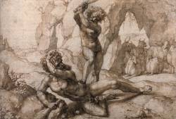 Hercules Killing Cacus by Jan Gossaert 1520sPen