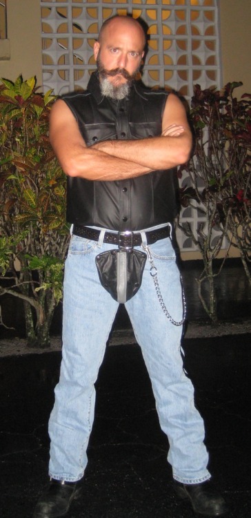 June 28, 2009.  I had just had the codpiece jeans made by Todd at Leatherwerks.  Wanted to