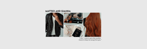 matteo and gianna headers     • credits on twitter @adamoflcone