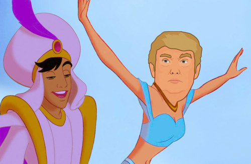 Donald Trump as Disney Princesses by Jen LewisPreviously: If Disney Princesses Were Sloths