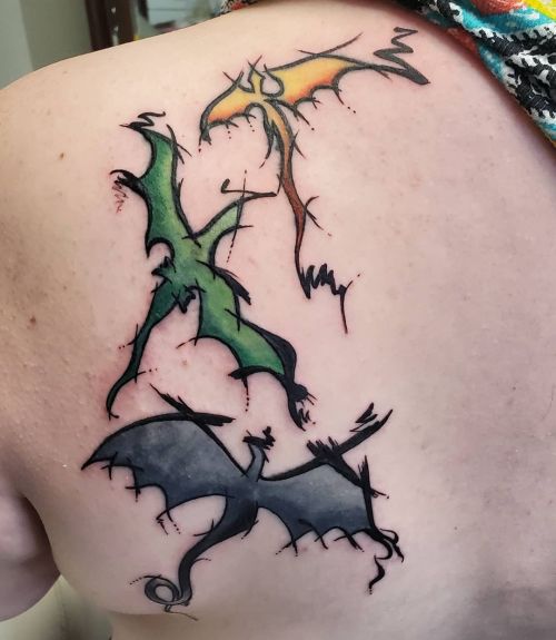 <p>Fixed up and added to some old dragons today.   Swipe for before pic.   Thanks Carly! <br/>
.<br/>
#ladytattooer #thephoenix #copperphoenix #shelbyvilleindiana #indianapolistattoo #indylocal #do317 #indytattoo #circlecity #waverlycolorco #industryinks #yournewfavoriteink #artistictattoosupply #fkirons #indianaartist #dragontattoo #rework #dragons #dragon #fixerupper  (at Shelbyville, Indiana)<br/>
<a href="https://www.instagram.com/p/CRacY7ir4iq/?utm_medium=tumblr">https://www.instagram.com/p/CRacY7ir4iq/?utm_medium=tumblr</a></p>