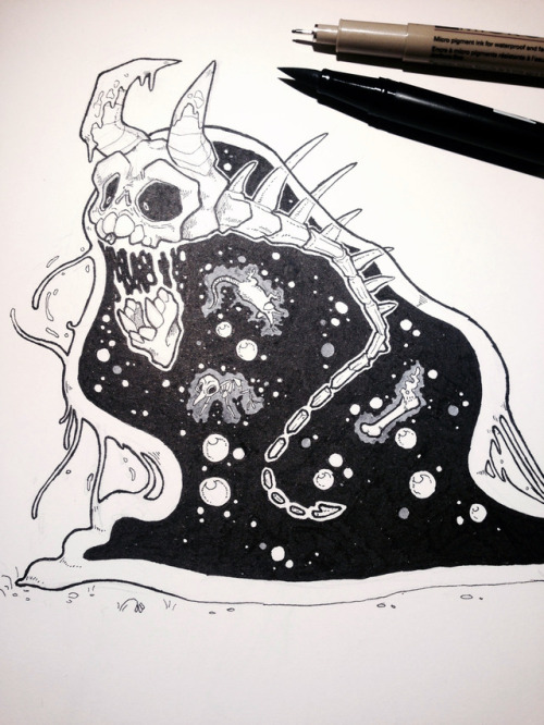 Inktober day 3 - poison.A toxic ooze monster.