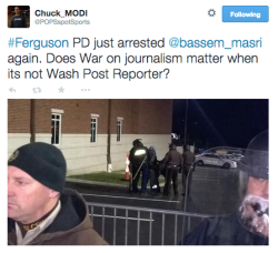 socialjusticekoolaid:  revolutionarykoolaid: HAPPENING NOW (11/20/14): Despite the below freezing temperatures, protesters gather outside of the Ferguson police department. Police are in full riot gear, and arrests are occurring. Even still, at Day 103,