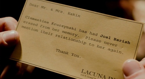Random Scenes From "Eternal Sunshine Of The Spotless Mind (Michel Gobdry, 2004)" That I Liked, Thank