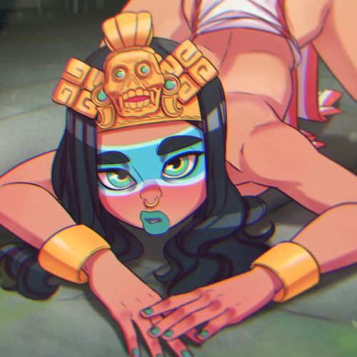  “Temple Priestess” loosely based on Aztec jewelry ‍♂️*Self Advertising: Did this for my