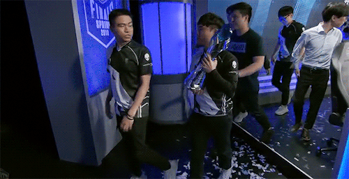 impact was really out there cradling and carressing the trophy like it is his firstborn lmao