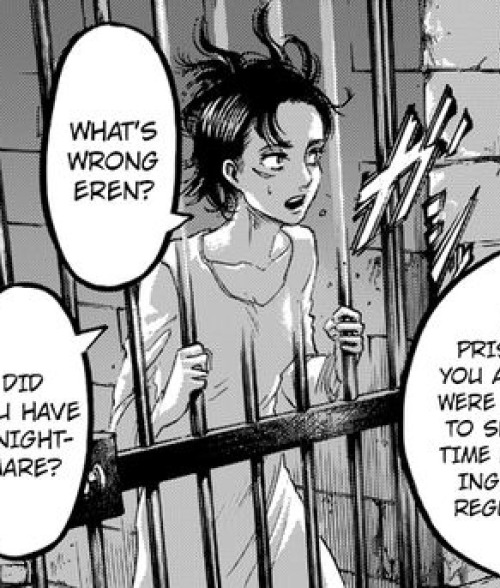 Can we talk about Mikasa’s bed hair in the newest chapter ?