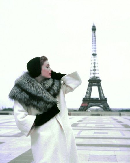 Suzy Parker in Givenchy, photographed by Georges Dambier for Elle.