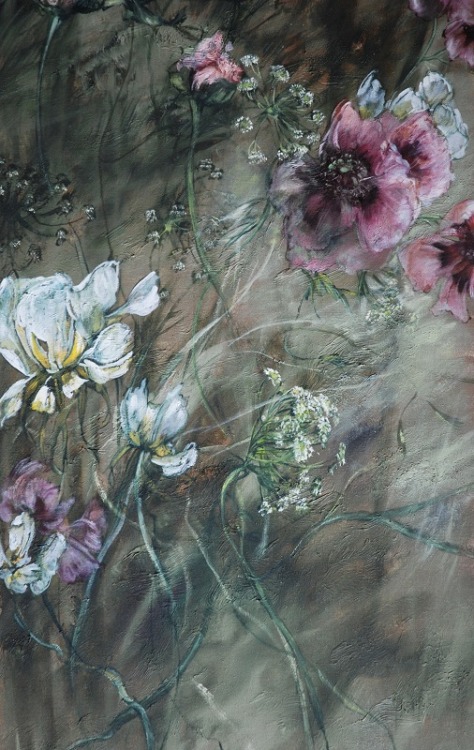 Claire Basler (French, b. 1960, Vincennes, France)  Paintings: Oil on Canvas