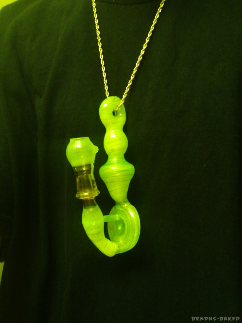 brndns-baked: New custom blown slyme pendant rig by Jelly glass :)