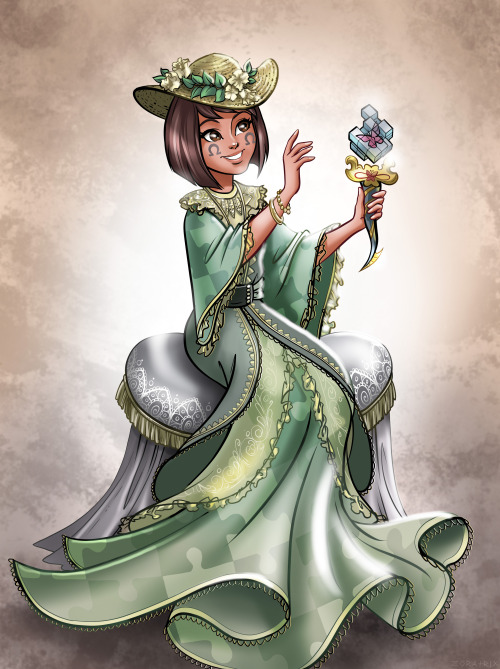 Alleena’s Legacy Forms: Rhina.  Based on portrait in Rhina’s chapter in The Magic Book o