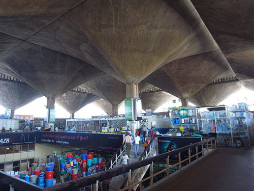 Inside the Kariakoo Market in Dar es Salaam, Tanzania, built in 1974, designed by B.J. Amuli. Submit