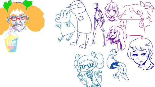 various drawpiles with other people – twitter handles in the image captions.or, in order: _che