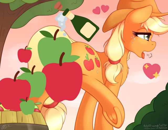Here’s an Applejack picture I drew a few months ago! I really like how it turned out. She sure likes all those apple emoji!Here’s a link to the high res file on derpibooru:Regular VersionApplecider VersionI hope you guys like it!