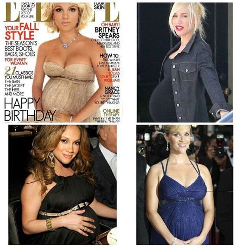 Today&rsquo;s #TBT is celeb pregnancies! Who rocked the bump best??? Brittney, Gwen, J-Lo or Reese. 