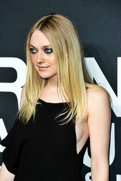 Dakota Fanning at the Saint Laurent Fall/Winter 2016 Menswear show at the Hollywood Palladium on Feb