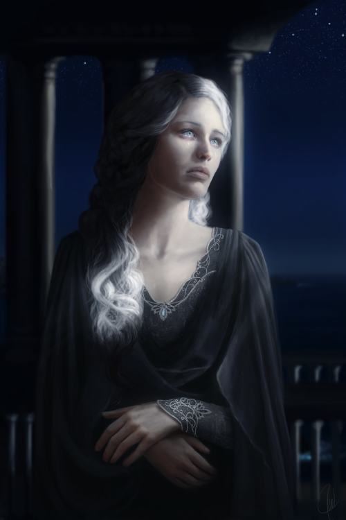 luthien-ar-feiniel:Nienna, The Mourning Vala. by ~moon-blossom&ldquo;Nienna looked at the pale M