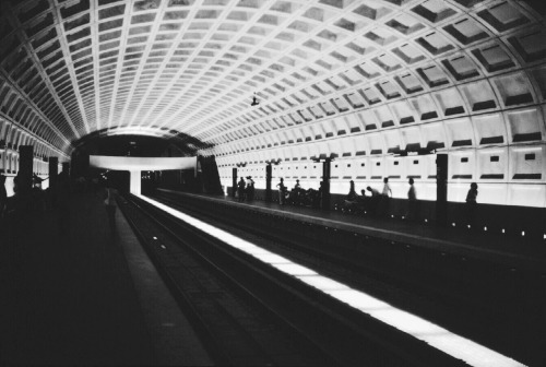 Opening Day, WMATA Metro Blue Line, Smithsonian Station, 1 July 1977.I remember huge crushes of peop