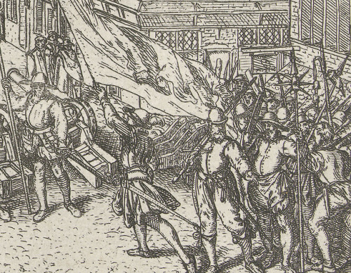 Frans Hogenber - Iconoclast riot in Antwerp (c. 1567). Details.