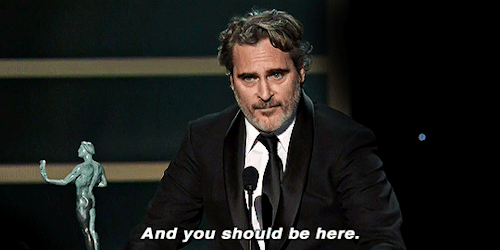 driverdaily:Joaquin Phoenix shouting out Adam Driver during his acceptance speech for Best Actor at 