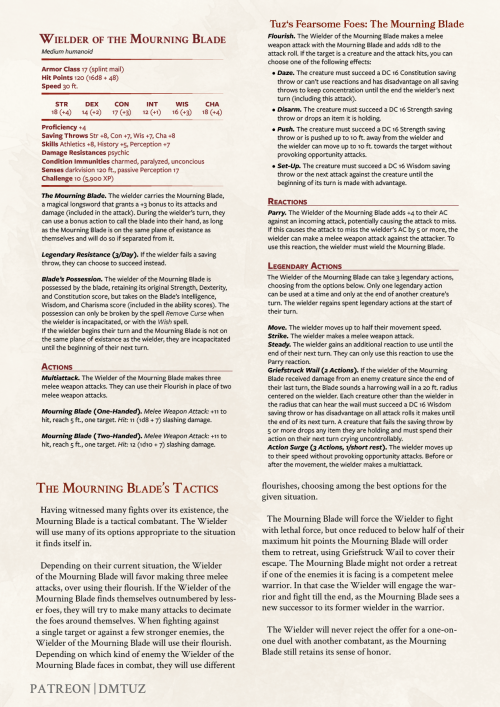 dm-tuz:dm-tuz:dm-tuz: ⚔️A new fearsome foe is out!⚔️Discover the history of the Mourning Blade and f