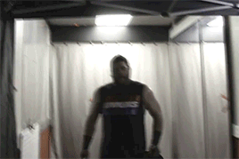 mithen-gifs-wrestling:  Kevin Owens in the aftermath of his victory over John Cena in his WWE debut.