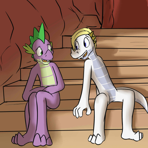 Spike’s Quest - Chapter 6: [156][157]  “Hey Spike?”  Barius approached him in the entrance way to the mountain.                “What?  Are you gonna bail on me too?"  Spike asked.               