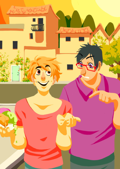 I continue my color exercises, this time with Bright colors and Reigisa (because they are really cut