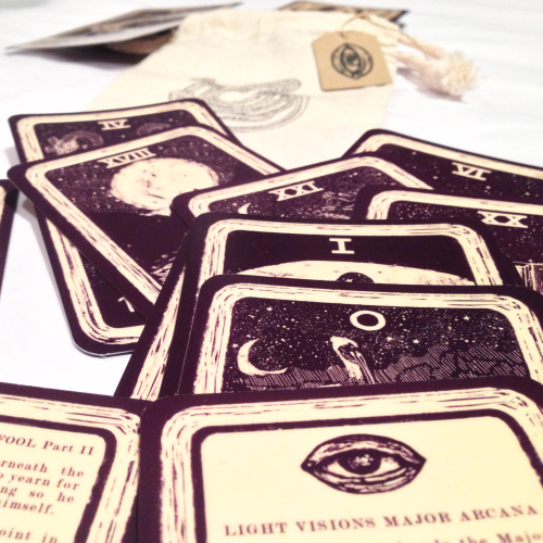 wildrabbitwoman:  jamesreads:  For those of you who have been with me for a while you can probably understand how excited I am to announce that the first part of The Light Visions tarot deck is now available at www.jamesreadsmerch.com ! The Light Visions