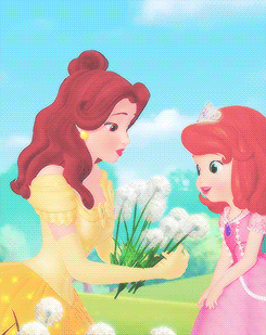 disneyismyescape:  Disney Princesses with Sofia The First (and Amber in Rapunzel’s