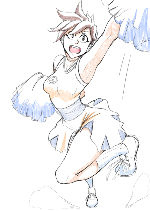 Some Cheerleader Tracer, Warm Up Sketches.