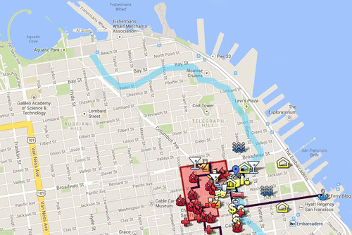 San Francisco Red Light District Map Barbary Coast Cocktails - Party Like Its 1899