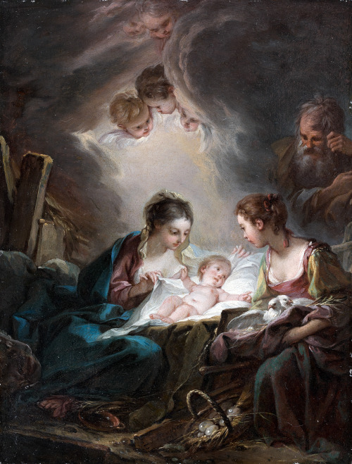 La Sainte Famille = The Holy FamilyFrançois Boucher (French; 1703–1770)1748Oil on copperPrivate coll
