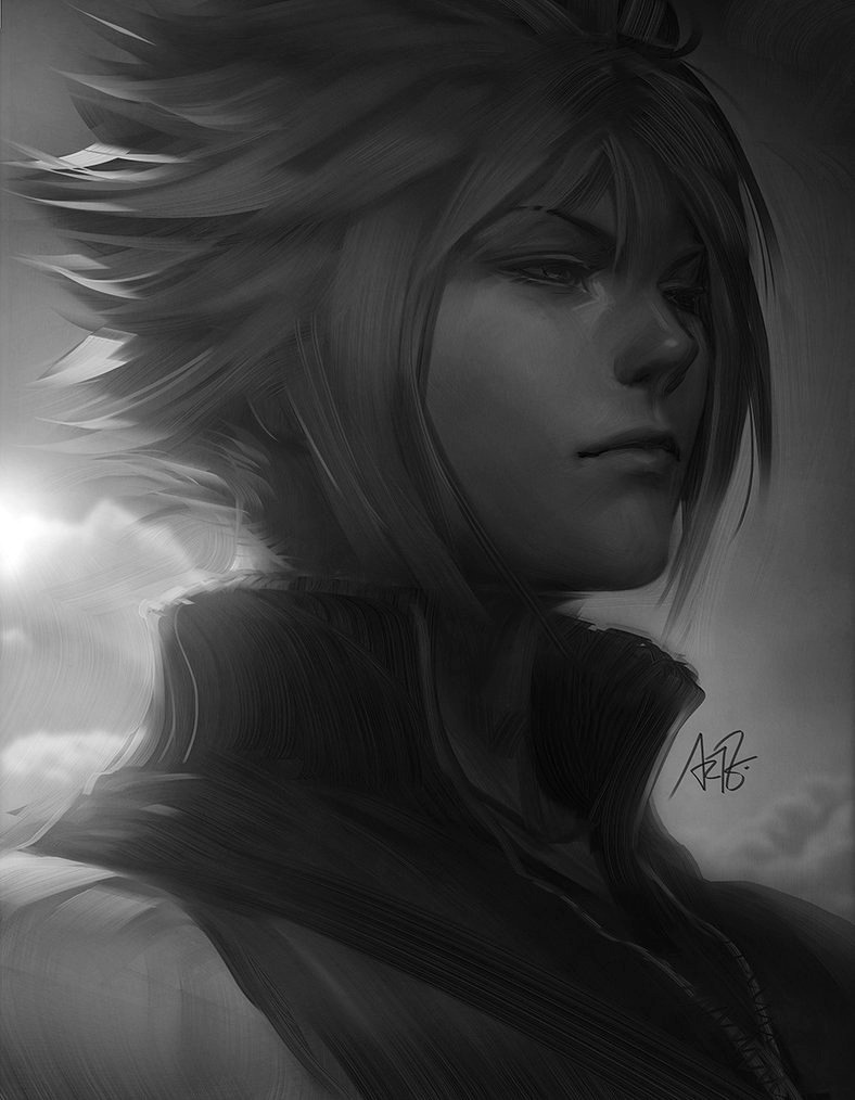 Cloud portrait by Artgerm 