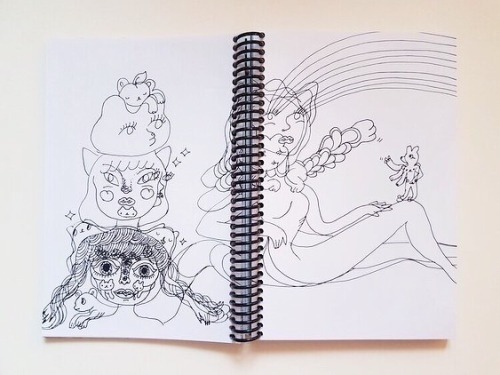 Drawings that I made in the art book  ALIVE II An art book of 10 international artists, curated